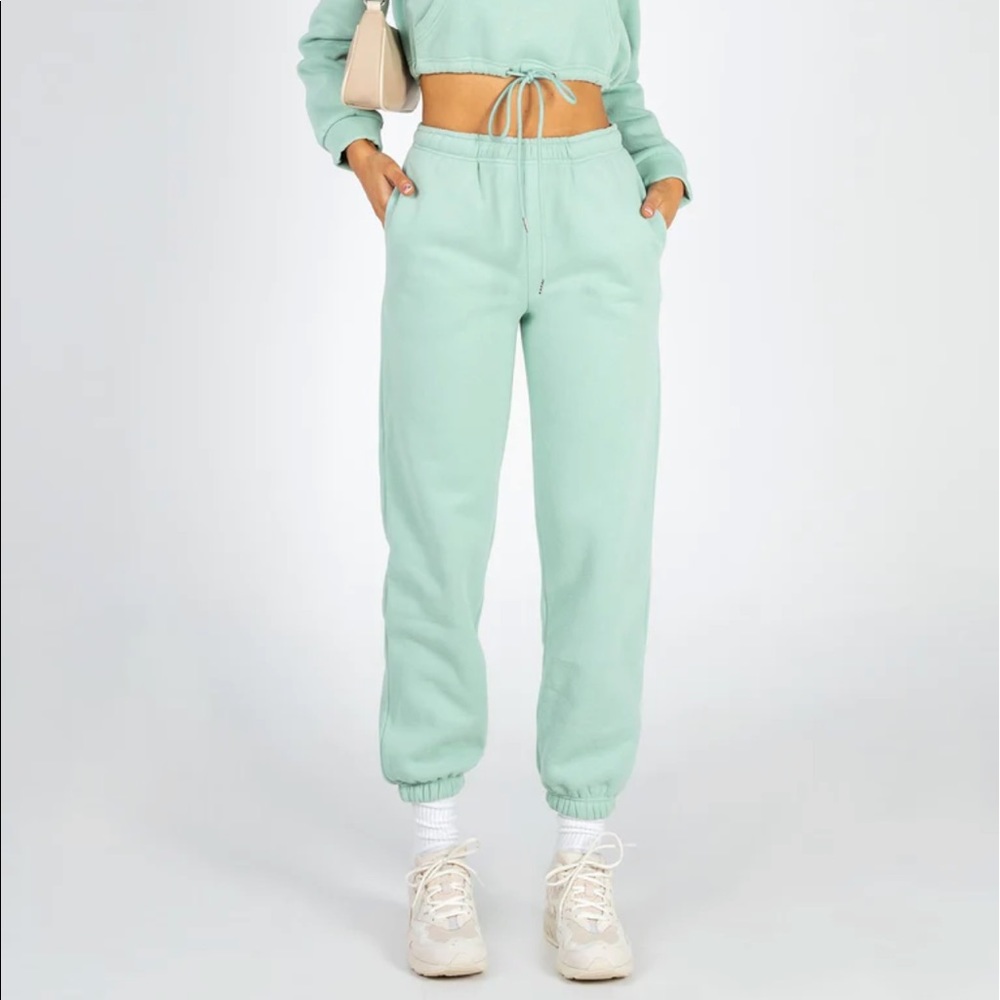 Princess Polly Pheonix Pants Sage. Worn once. Too short on me (I’m 5’9”)